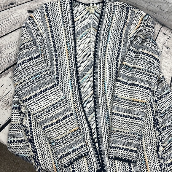 Lucky Brand Boho Woven Cotton Jacket Size Small - Picture 3 of 9